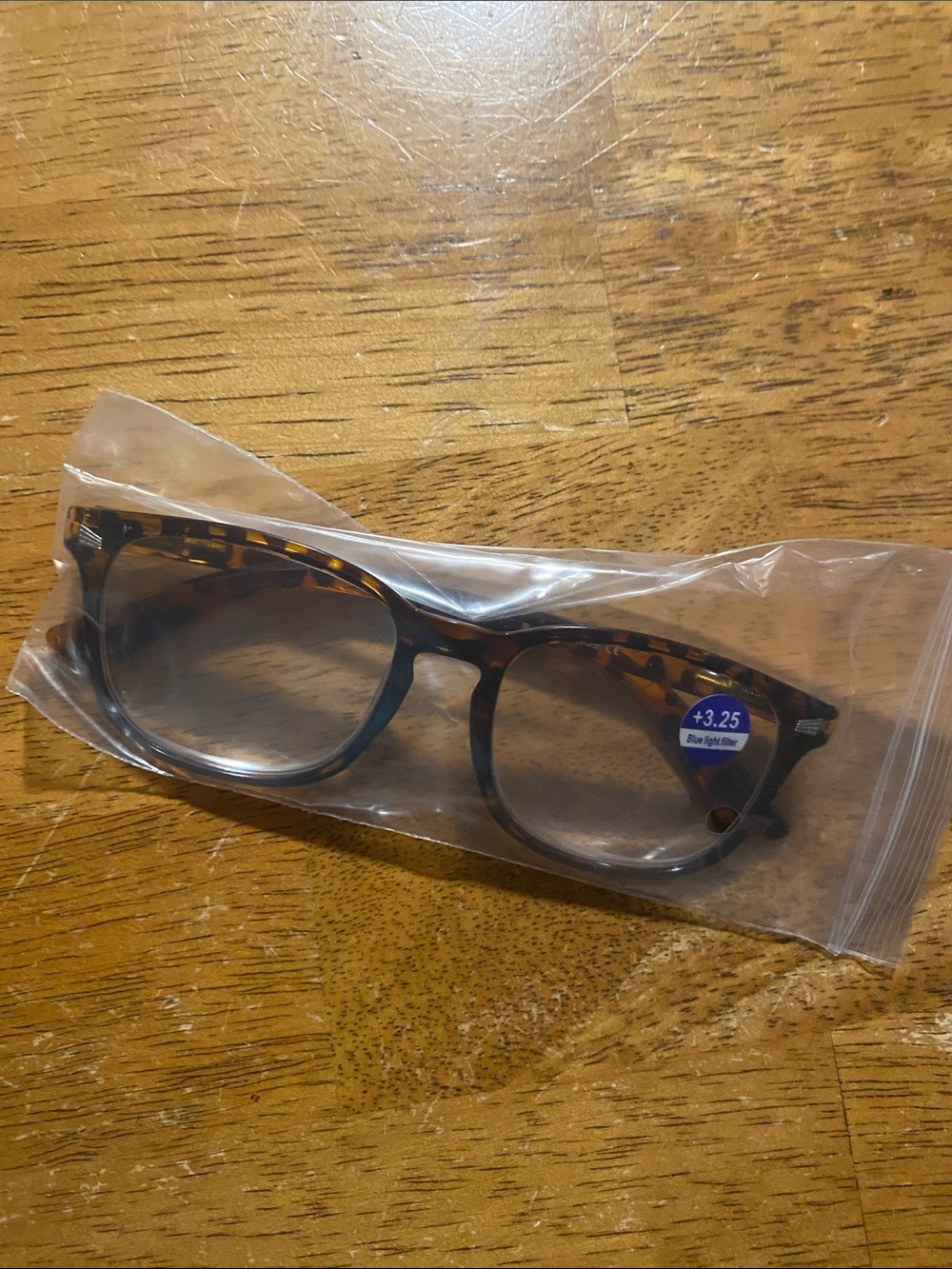 Tortoise reading glasses +3.25